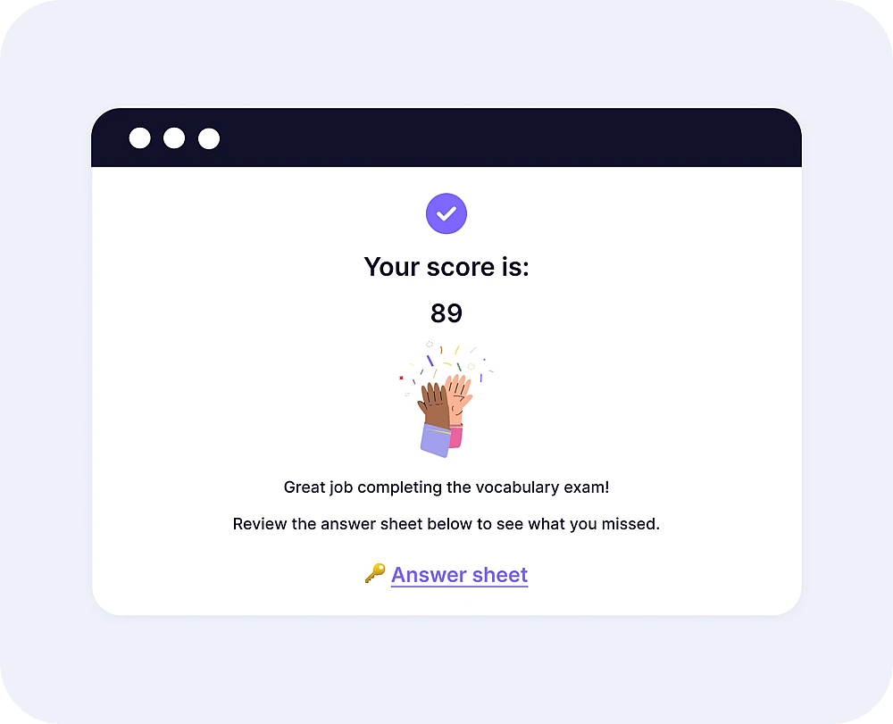 Crie testes e avaliações online