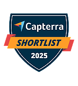 "Shortlist" badge from Capterra