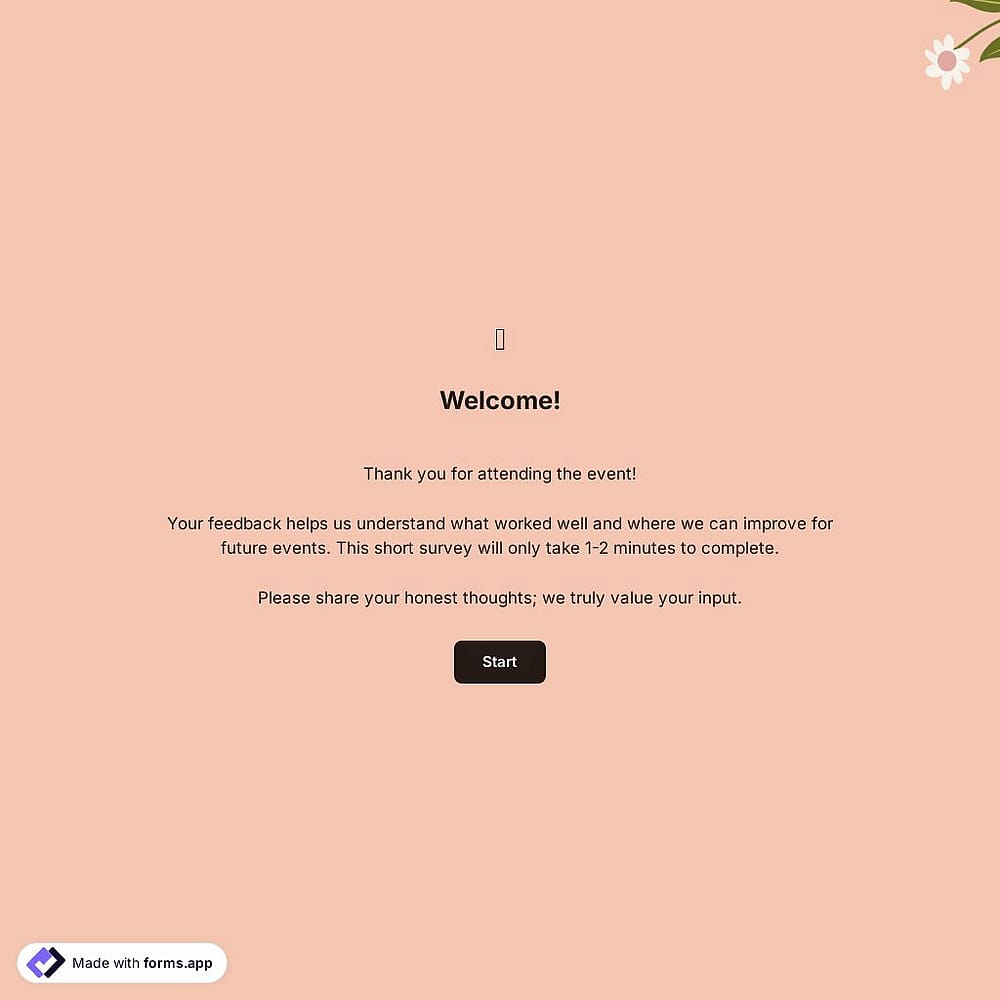 Post Event Feedback Survey Template