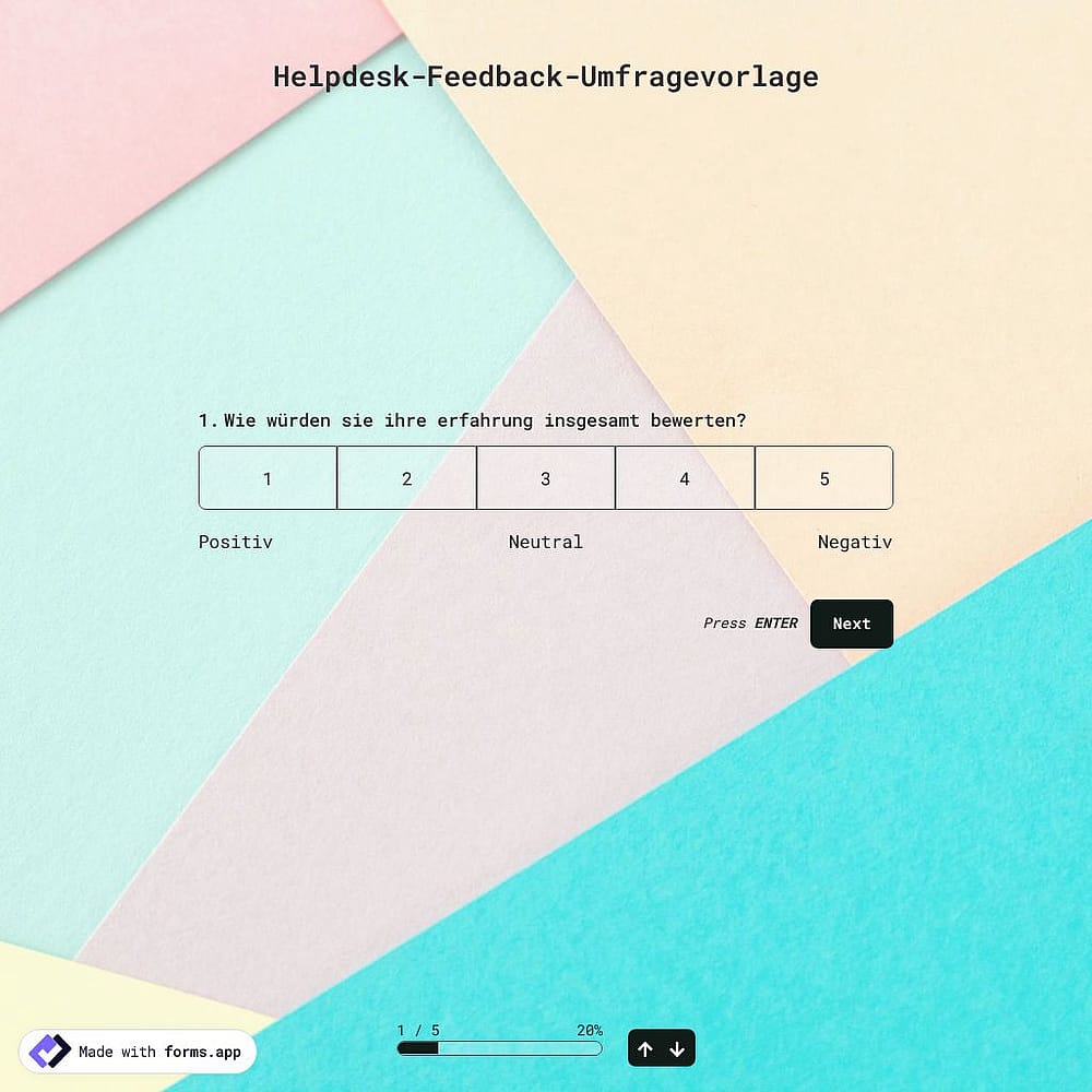 Helpdesk-Feedback-Umfragevorlage