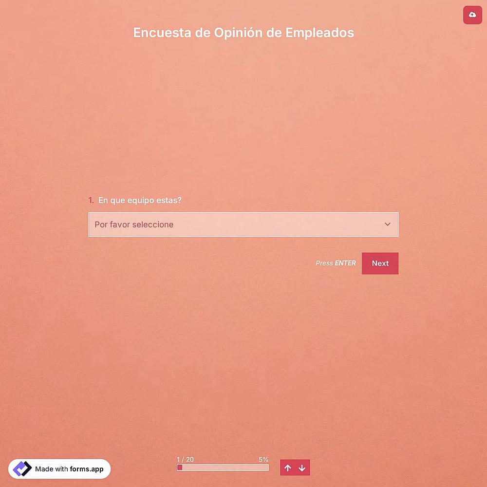 Plantilla de encuesta de opinión para empleados