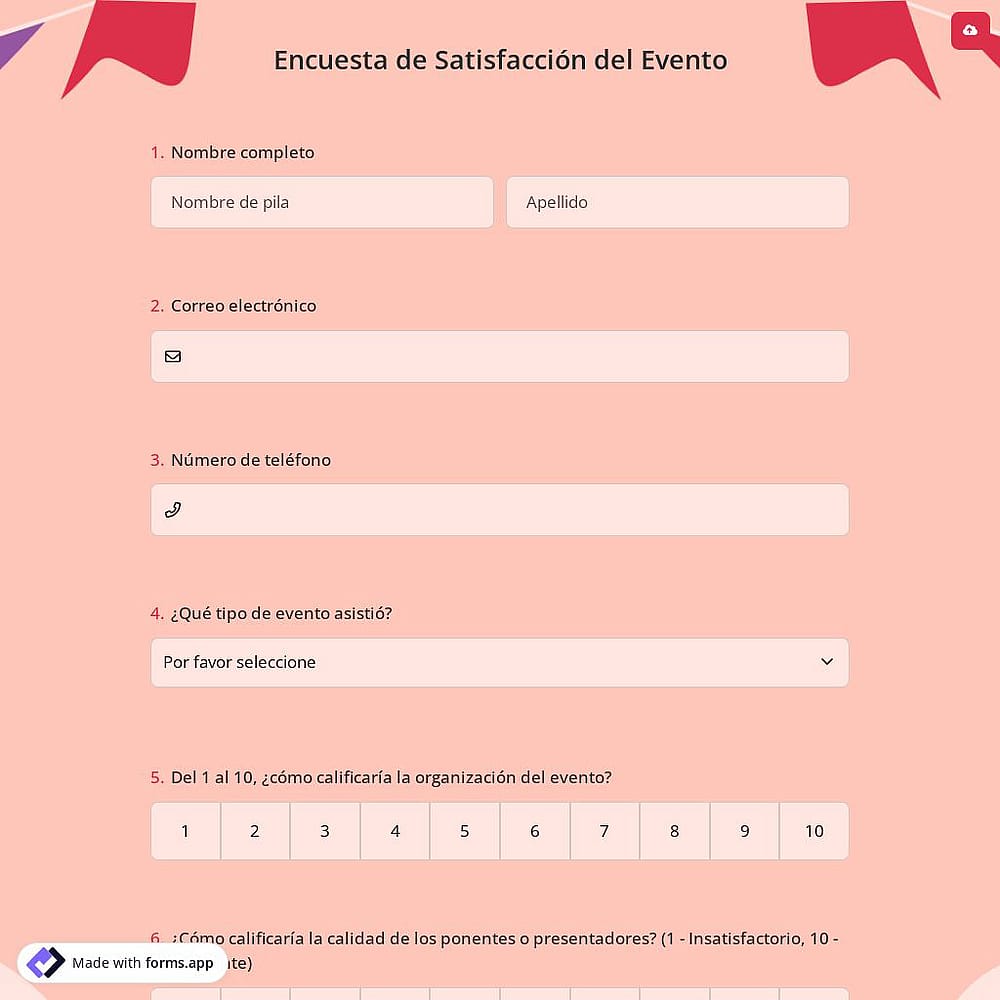 Encuesta de Retroalimentación de Eventos