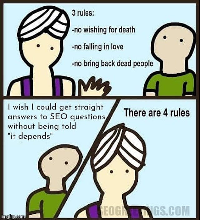 #43 SEO meme - Source:&nbsp;Good Bad Marketing