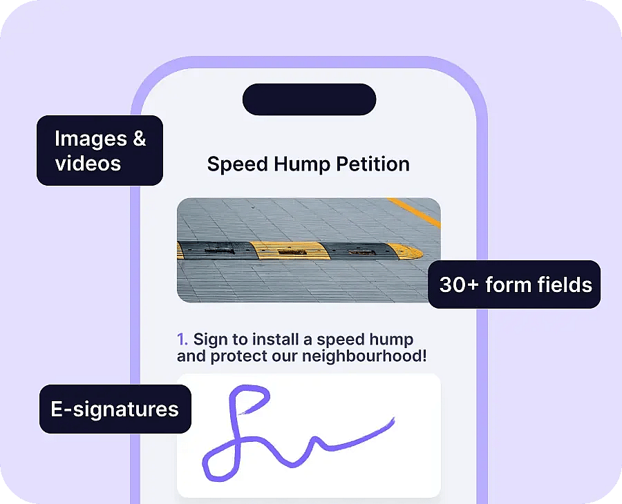 Customize and launch your petition