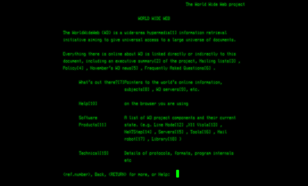 The screenshot of the first website