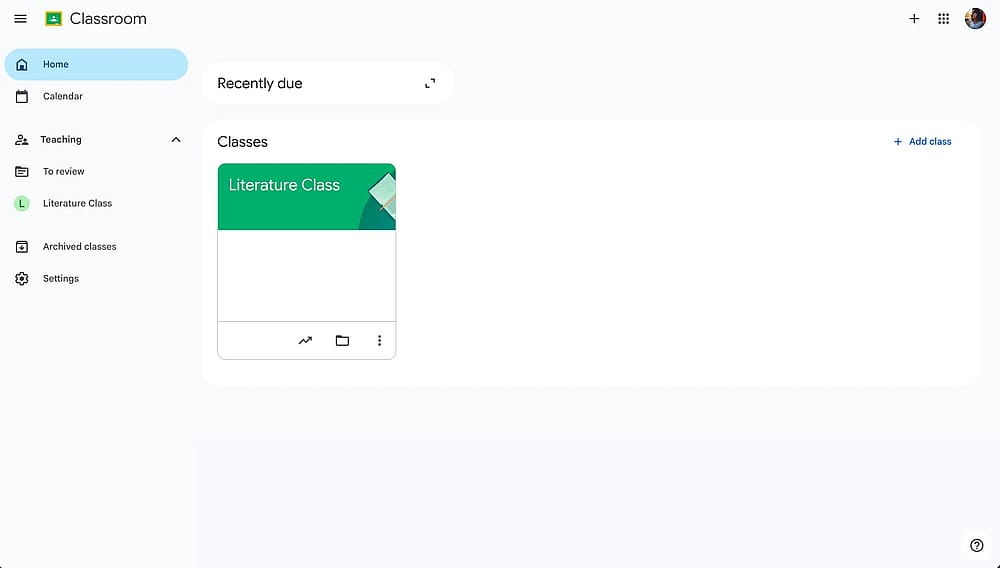 Open Google Classroom