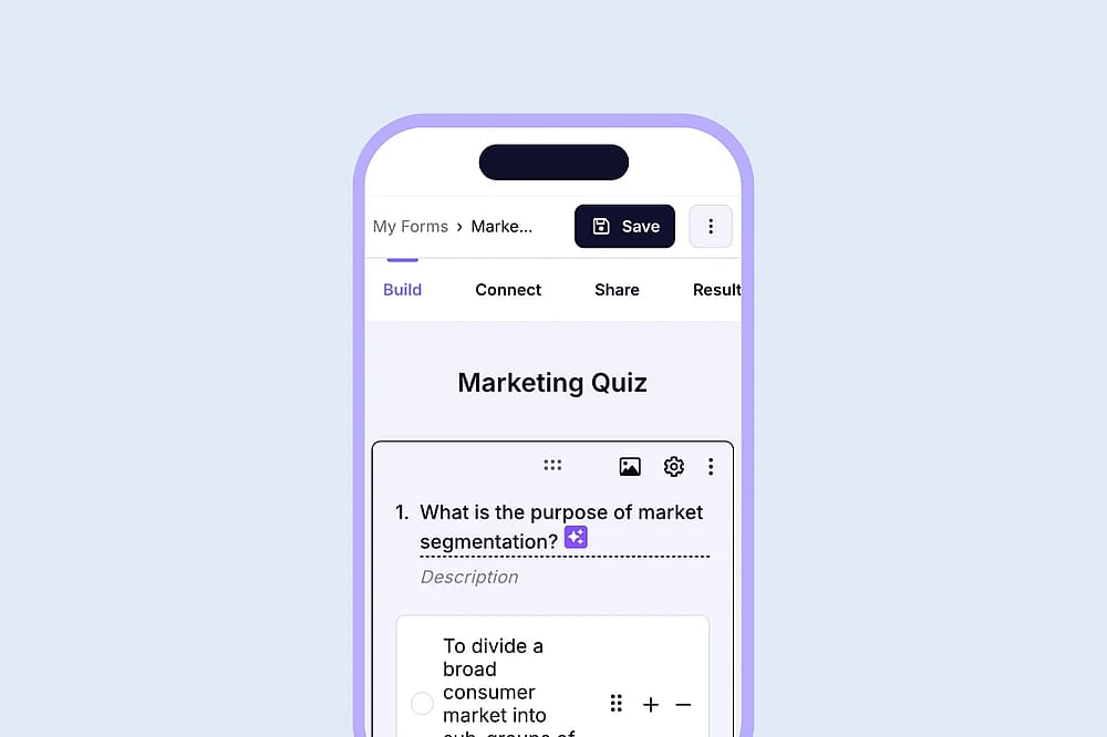 Test sorularınızı ekleyin