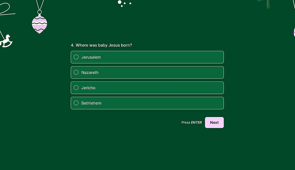A Biblical quiz question about Christmas