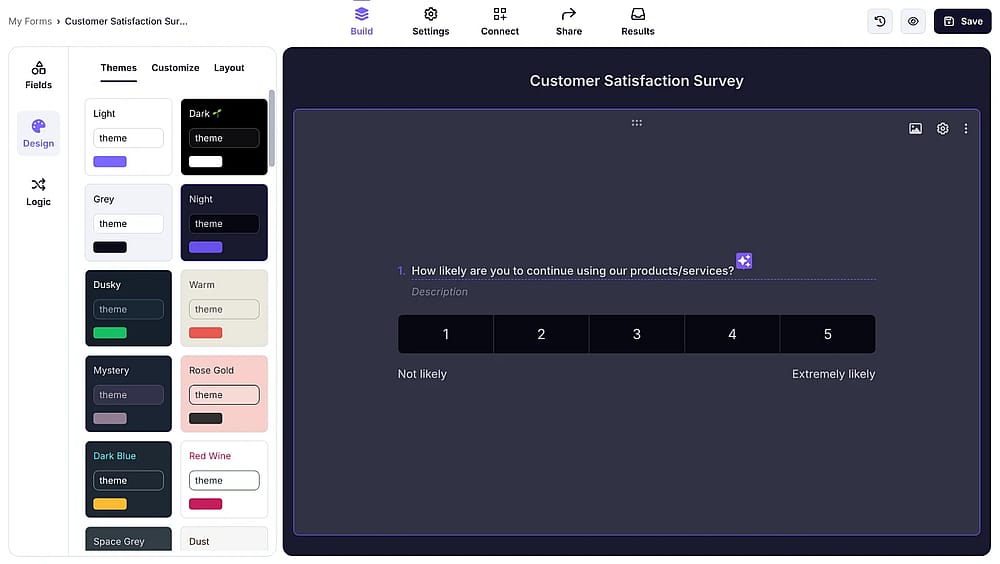 Style your survey