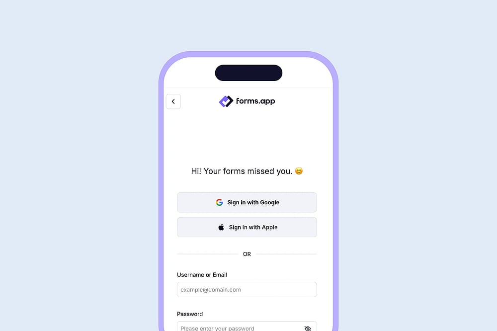 Open your forms.app account