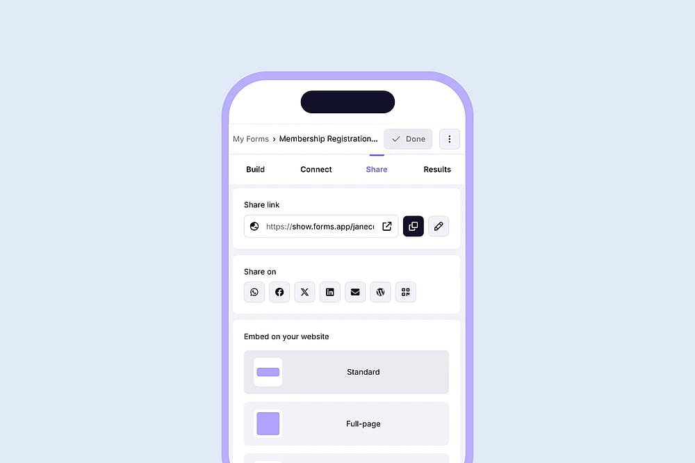 Share or embed your form