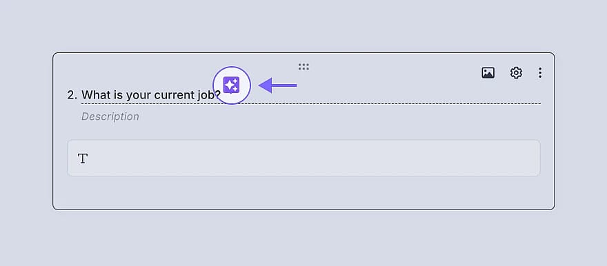 An image showing the “AI icon” that will appear next to your question