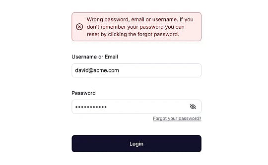 An image showing the warning message when an account is deleted