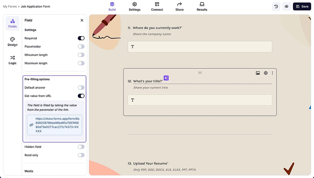 Create your form