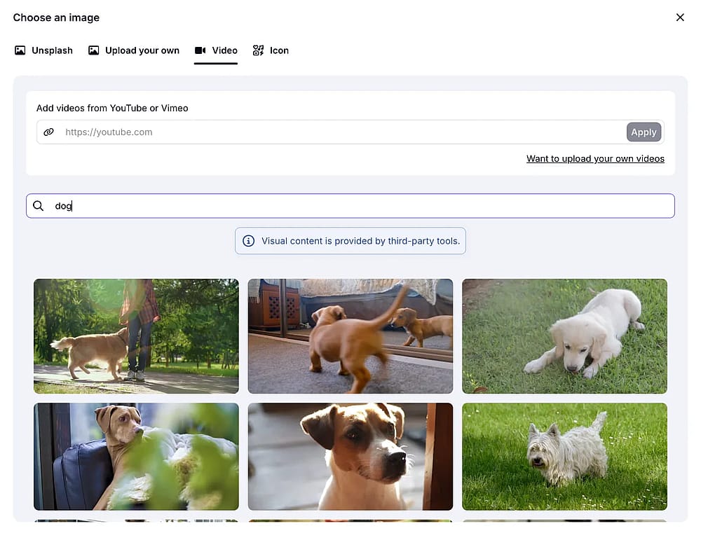 Add videos to your poll