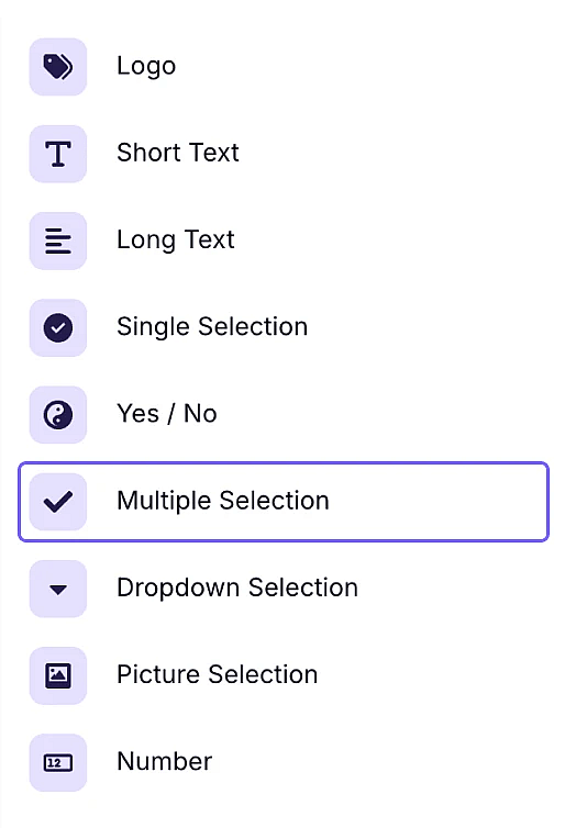Add your multiple choice questions