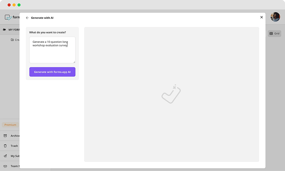 Generate your survey with AI