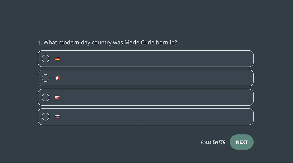 Uma pergunta geral de quiz sobre ciência