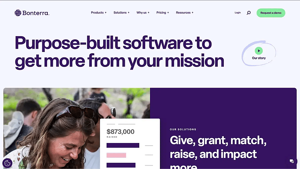 The homepage of Bonterra&nbsp;