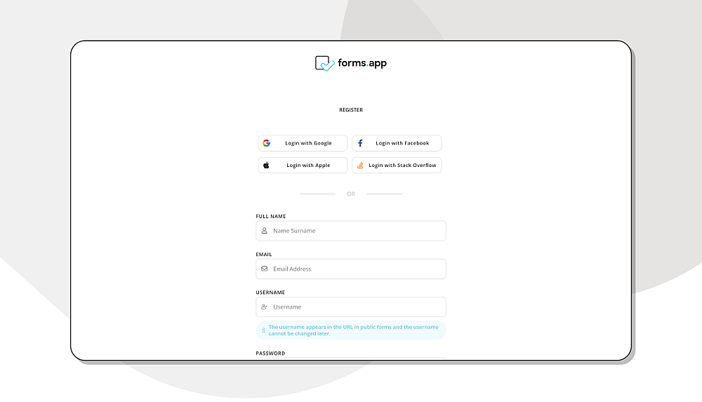 Log into your account