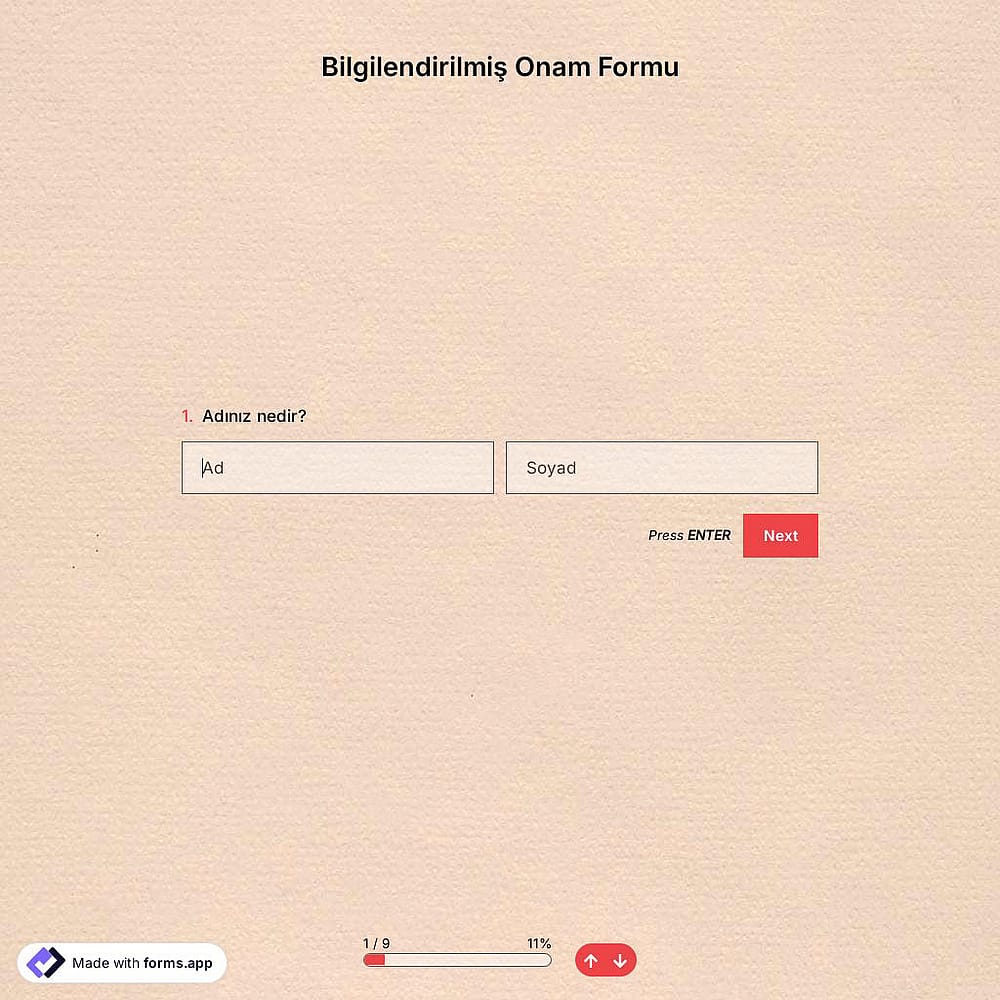 Bilgilendirilmiş Onam Formu Şablonu