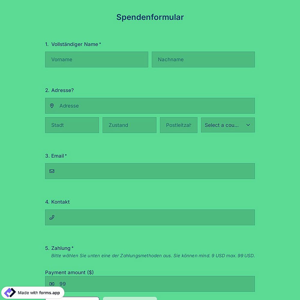 Spenden-Formular