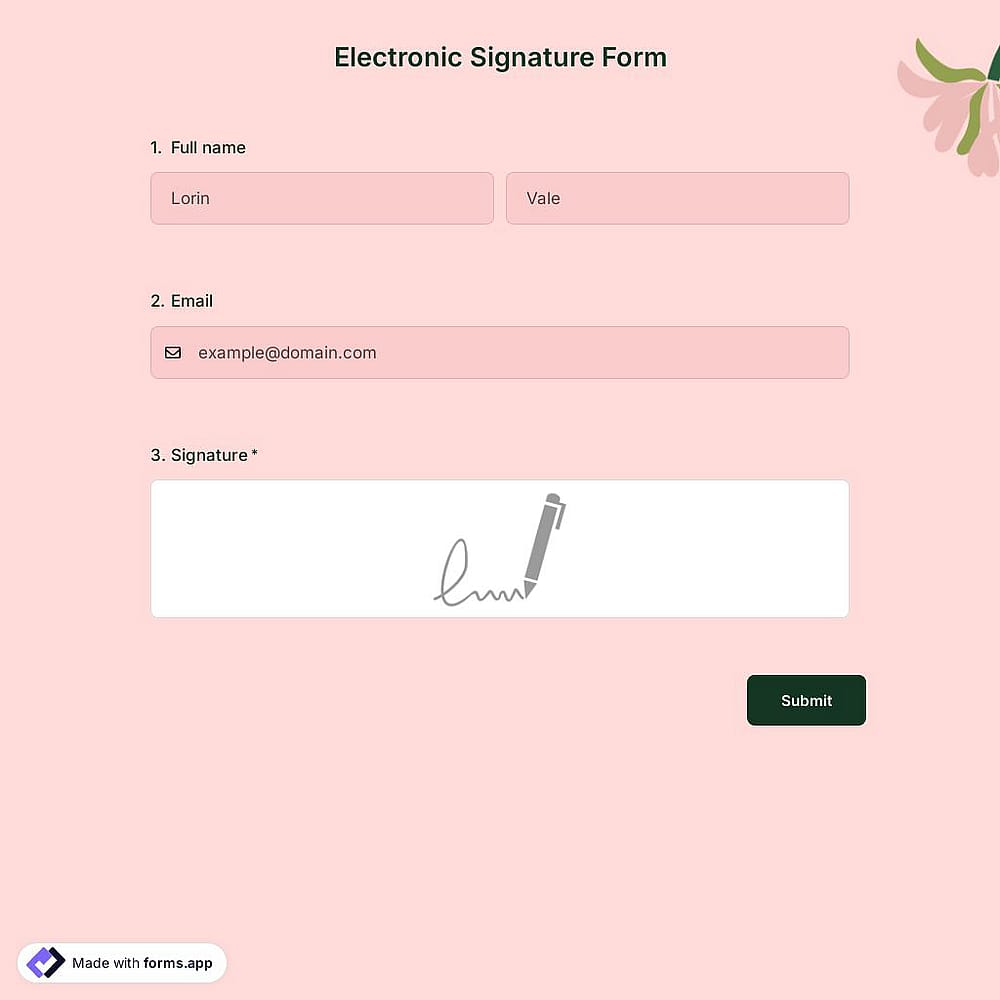 Electronic Signature Form
