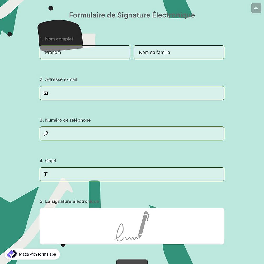 Formulaire de signature électronique