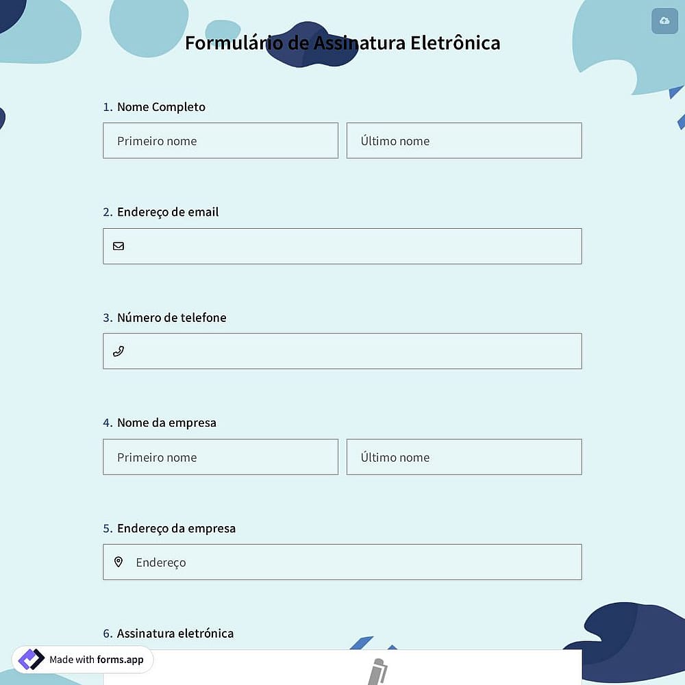 Formulário de Assinatura Eletrônica