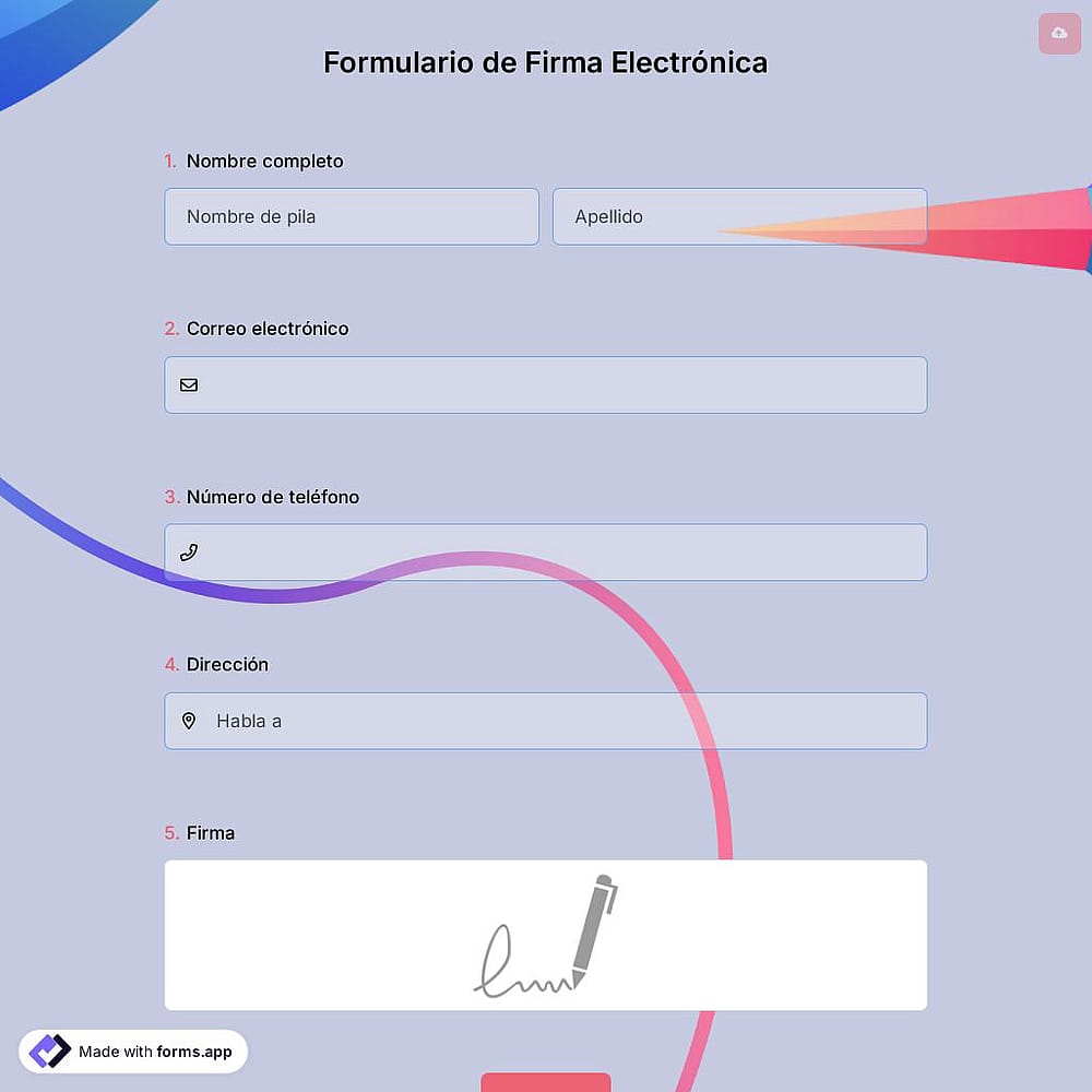 Formulario de firma electrónica