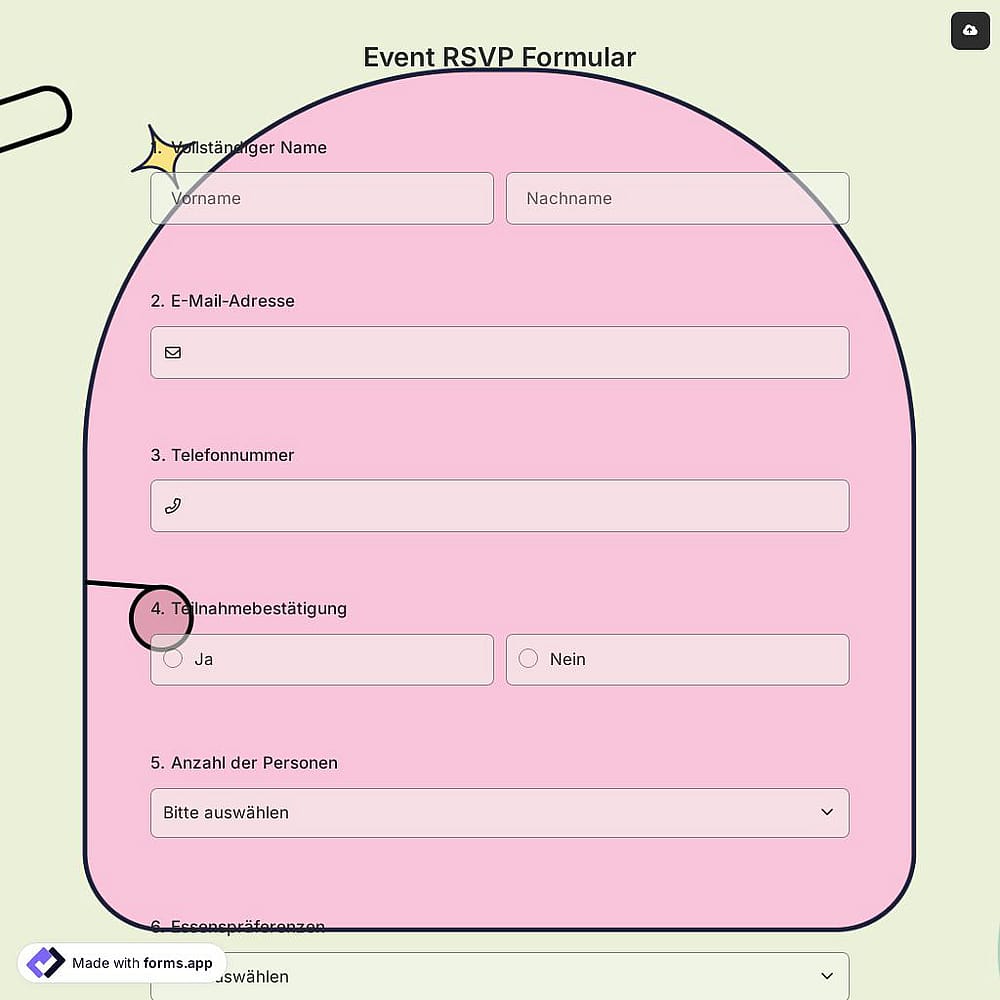 Event-RSVP-Formular