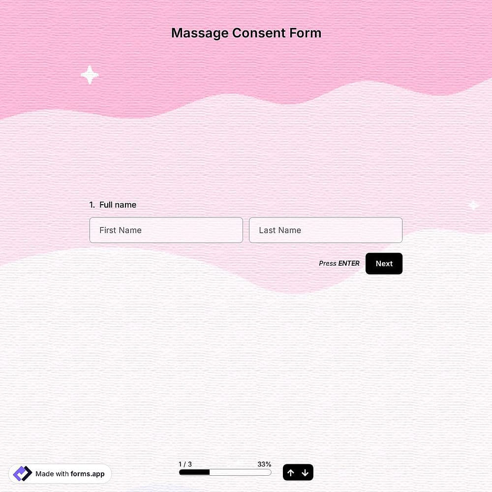 Massage Consent Form