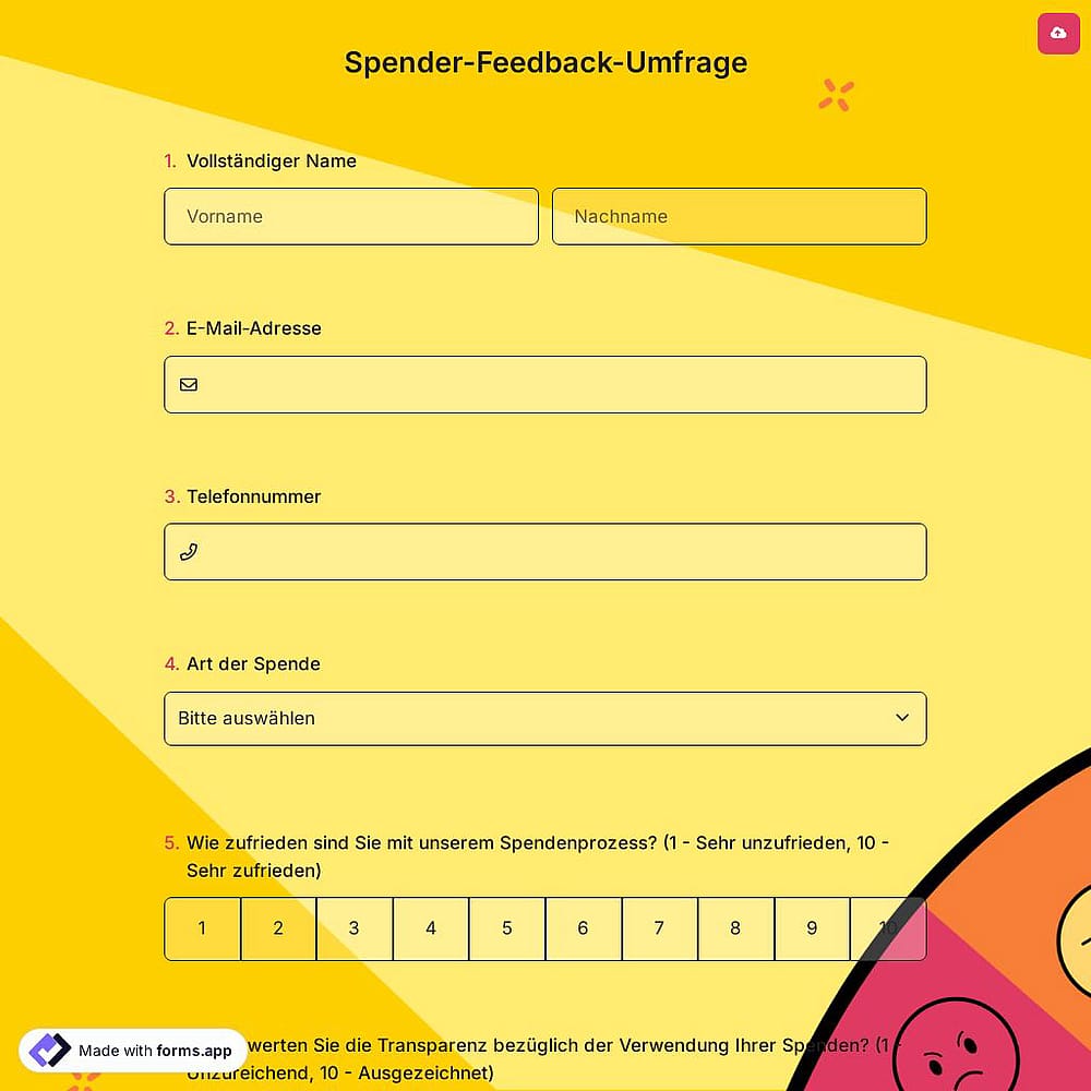 Spender-Feedback-Umfrage