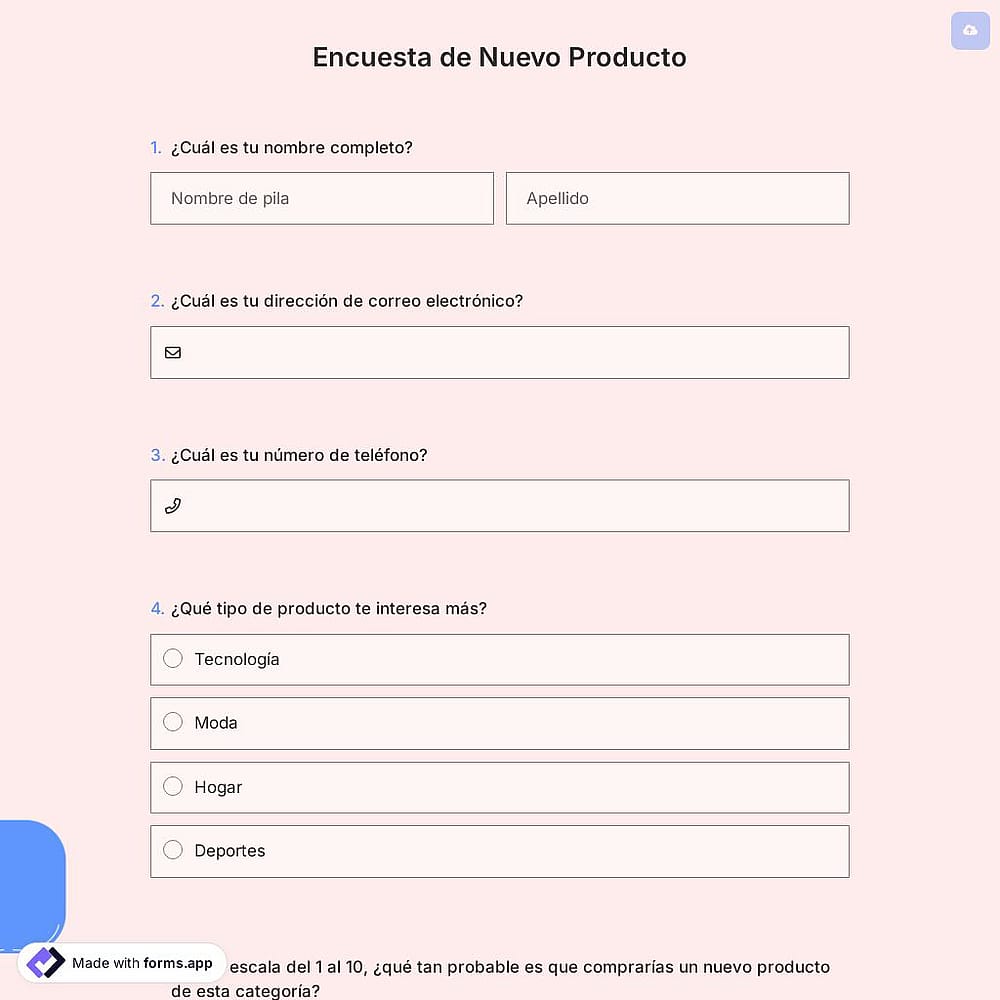 Encuesta de Nuevo Producto