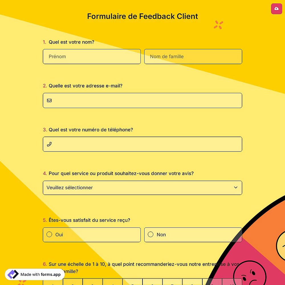 Formulaire de Feedback Client