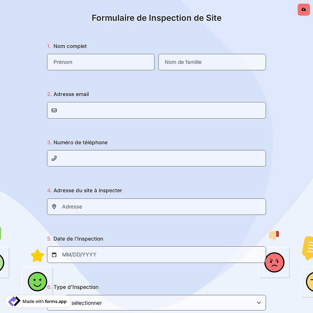 Formulaire de Inspection de Site
