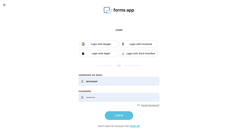 Log in to your account or create a new one