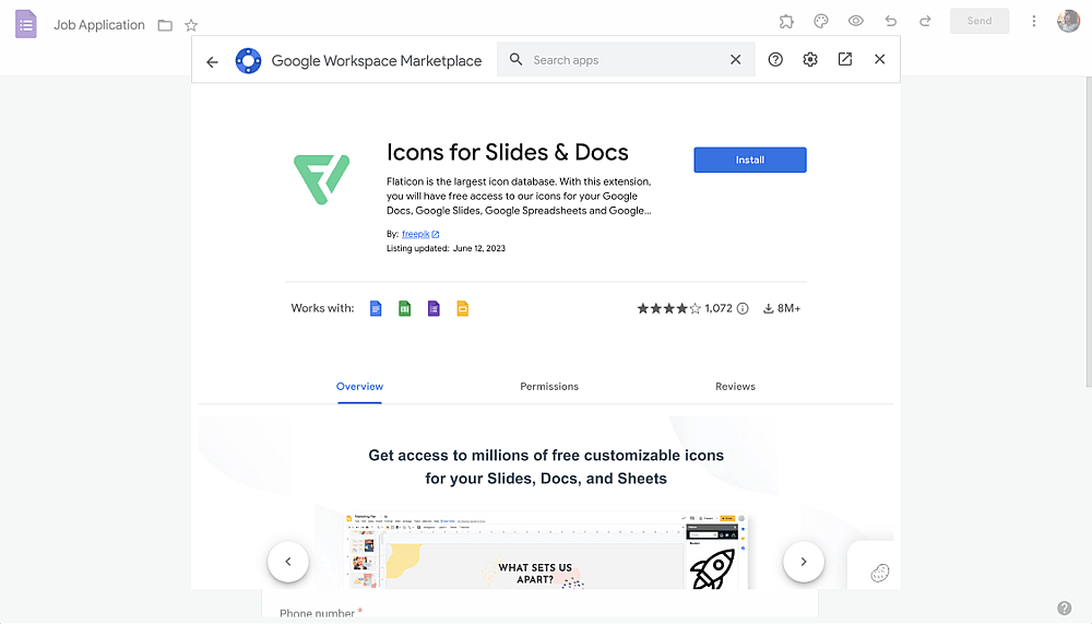 Icons for Slides &amp; Docs