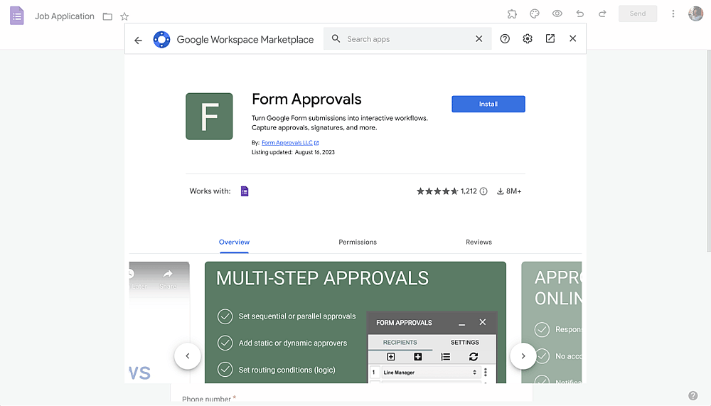 Form Approvals
