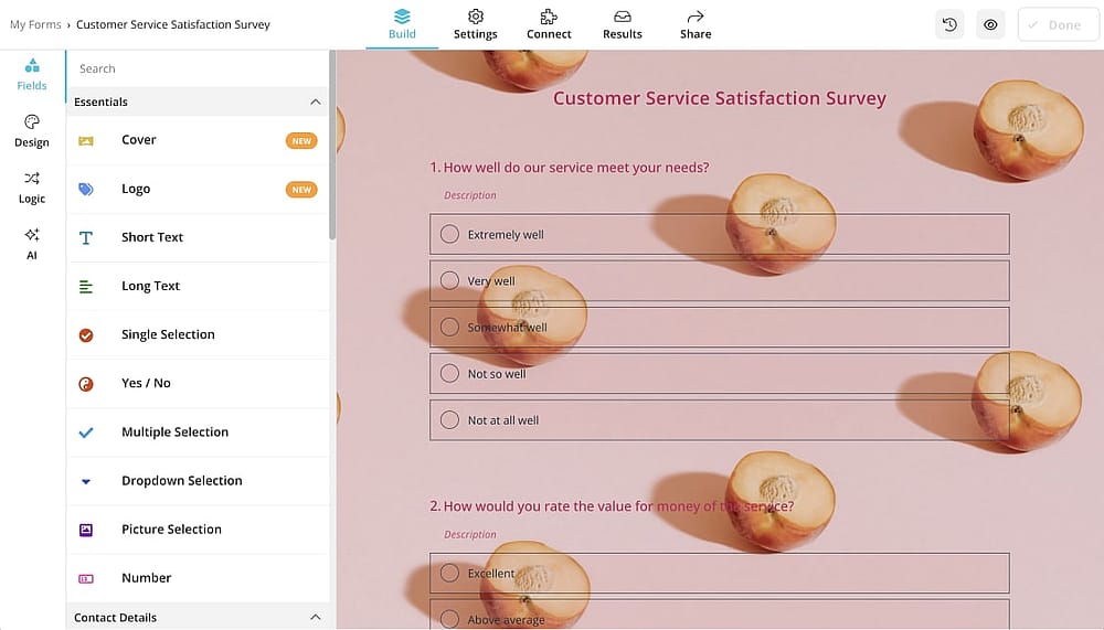 Create a new form on forms.app