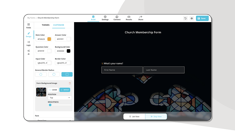 Customizing the design of your survey