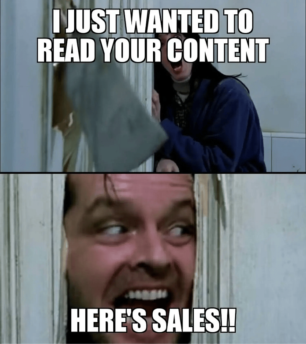 #14 Meme de Marketing de Conteúdo - Fonte:&nbsp;Marketingcarpenter