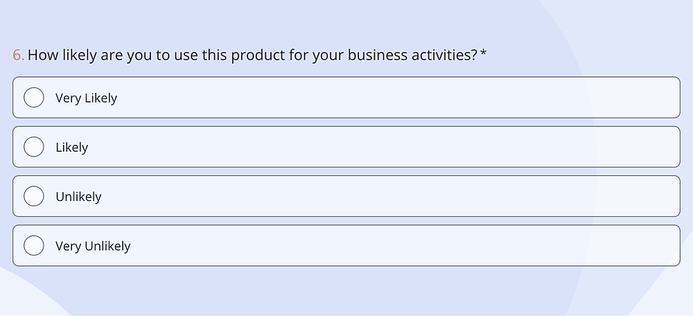 A question example about later use