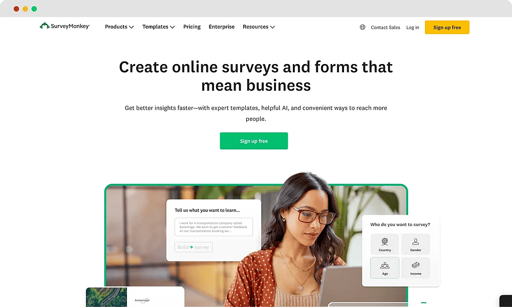 Drag’n Survey-Alternativen - SurveyMonkey