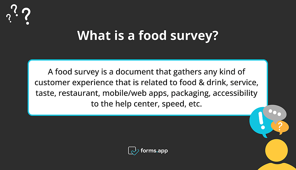 The definition of a food survey