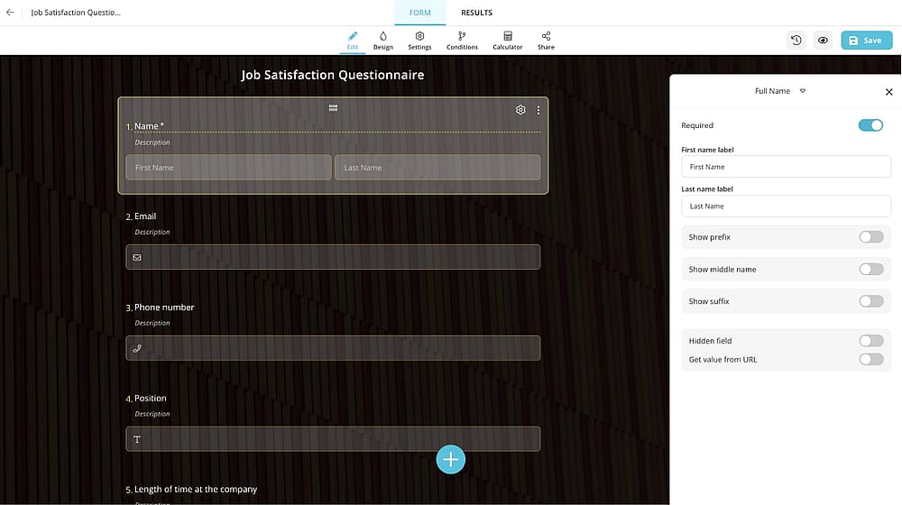 Edit your form content as you want