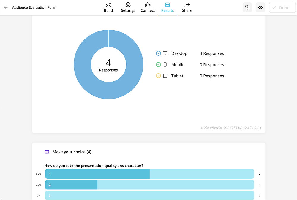 Get a survey report graphic