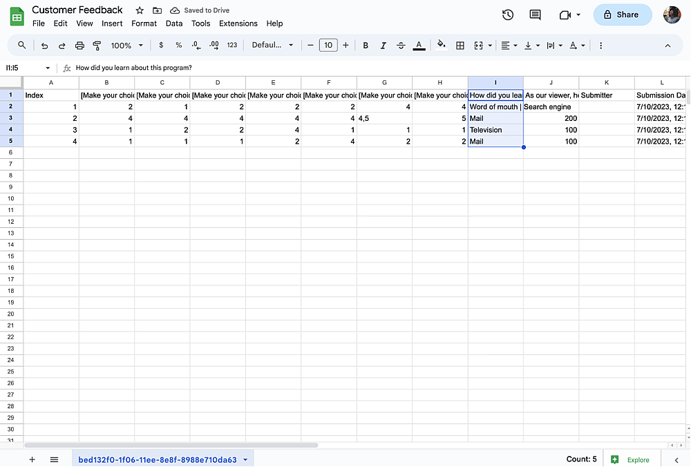 Choose related data