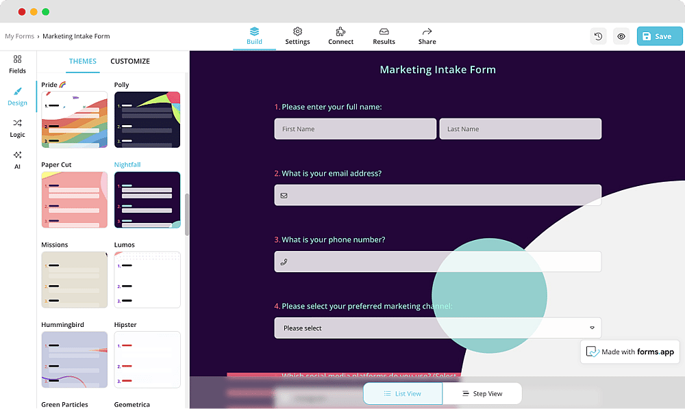 Personalización del diseño de tu encuesta de marketing