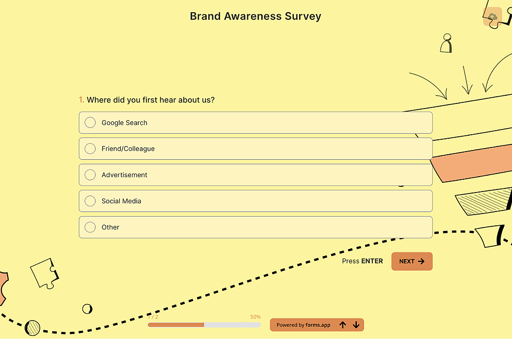 Questions examples for brand awareness surveys